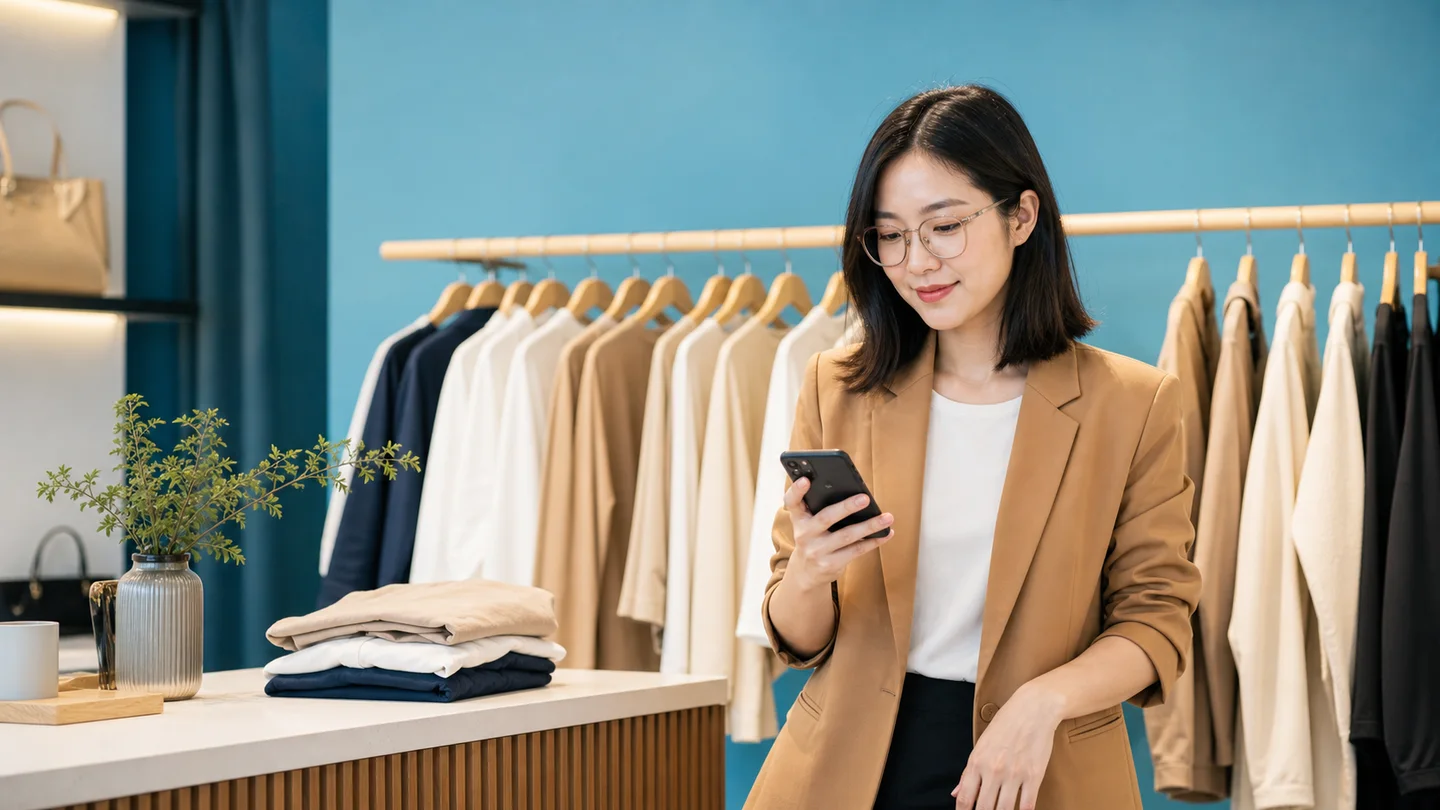 Chủ cửa hàng bán lẻ sử dụng phần mềm quản lý bán hàng